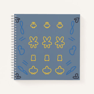 Süßes Pastell-Kawaii-Ästhetik-Minimalist-Muster Notizbuch