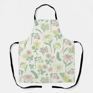 Süßes Pastell-Wildblumenmuster Schürze