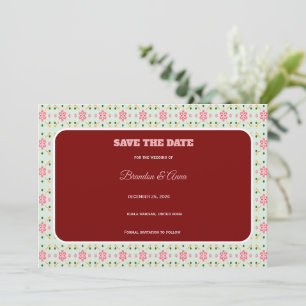 Süßes pastellfarbenes florales nahtloses Muster sü Save The Date