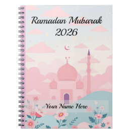 Süßes Pastellrosa Ramadan Notizblock