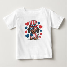 Süßes patriotisches Welpen-Kinder-Shirt