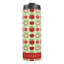 Süßes personalisiertes Apfelmuster-Check