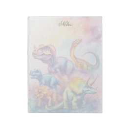 Süßes personalisiertes Dino-Notizbuch Notizblock