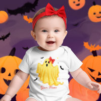 Süßes personalisiertes Halloween-Baby-Gespenst 
