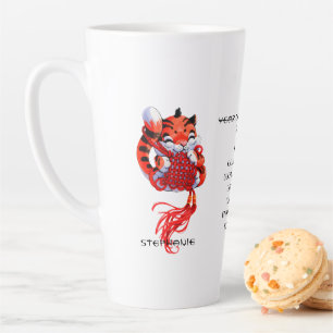 Süßes personalisiertes Jahr des Tigers Milchtasse