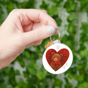 Süßes personalisiertes Teddybär-Schlüsselanhänger- Schlüsselanhänger