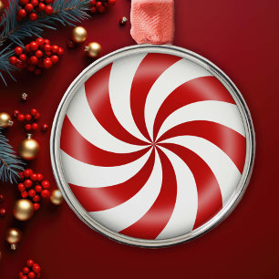 Süßes Pfefferminz Candy Ornament Aus Metall