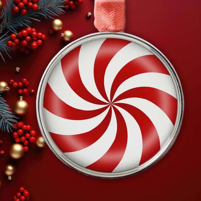 Süßes Pfefferminz Candy Ornament Aus Metall (Add a sweet Peppermint Candy to your Christmas Tree!)