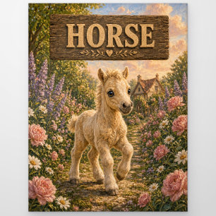 Süßes Pferd-Baby-Geschichtenbuch-Nursery-Tier Postkarte