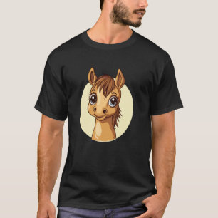 Süßes Pferd Cartoon Liebenswertes Tier Kunst T-Shirt