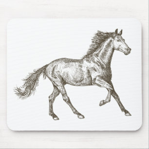 Süßes Pferdeliebe Reitsport Pony Pferde Cowgirl Mousepad