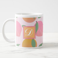 Süßes Pfirsich-Orangen-Fruchtmuster Rosa