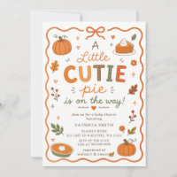Süßes Pie-Kürbis geschlechtsneutrale Babyparty