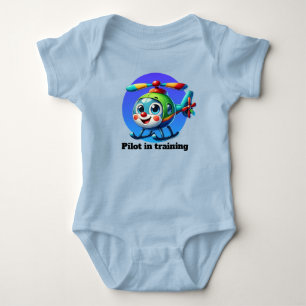 Süßes Pilotenausbildungshubschrauber-Jungen indivi Baby Strampler