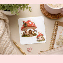 Süßes Pilzhaus-Sticker | Whimsical Cottagecore