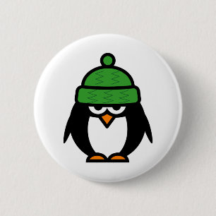 Süßes Pinguin-Cartoon-Design Pinback-Button Button