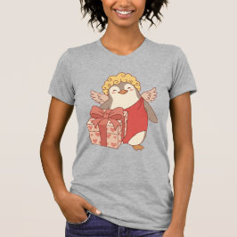 Süßes Pinguin-Cupid-Galentine-T-Shirt - Farbe T-Shirt