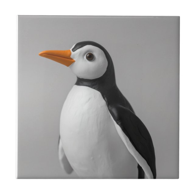 Süßes Pinguin-Design – Liebenswertes Wintertier Fliese (Vorderseite)