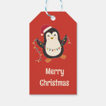 Süßes Pinguin-Frohe-Weihnachten-Geschenk-Anhänger