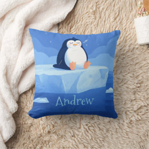 Süßes Pinguin-Geschenk, personalisierter Pinguin Kissen