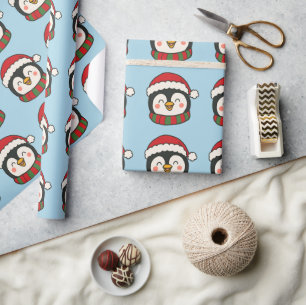 Süßes Pinguin-Muster Weihnachten Ferien Geschenkpapier