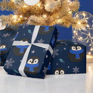 Süßes Pinguin-Winter-Geschenkpapier Geschenkpapier