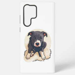 Süßes Pitbull-Welpen-Hund-Cartoon-Design Samsung Galaxy Hülle