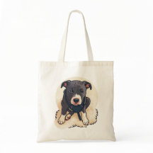 Süßes Pitbull-Welpen-Hund-Cartoon-Design