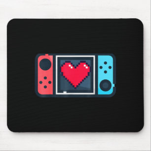 Süßes Pixel-Herz-Gamer-Valentinstag-T-Shirt für Mä Mousepad