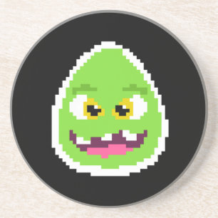 Süßes pixeliges Ei-Monster Getränkeuntersetzer