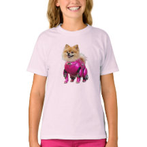 Süßes Pomeranian-Roboter-Kindert-Shirt