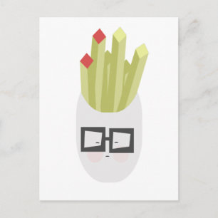 Süßes Pommes Frites Cartoon Postkarte