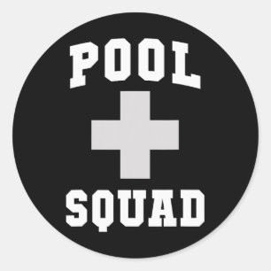 Süßes Pool-Team Retter Dispatch Rettungsschwimmer  Runder Aufkleber