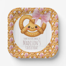 Süßes Pretzel-Mädchen Geburtstagsfeier