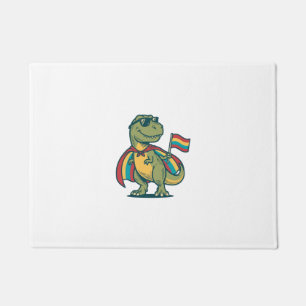 Süßes Pride-Dinosaurier-Vektor-Shirt-Design_1 Fußmatte