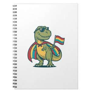Süßes Pride-Dinosaurier-Vektor-Shirt-Design_1 Notizblock