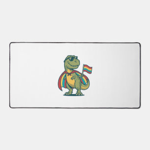 Süßes Pride-Dinosaurier-Vektor-Shirt-Design_1 Schreibtischunterlage