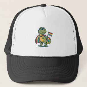 Süßes Pride-Dinosaurier-Vektor-Shirt-Design_1 Truckerkappe