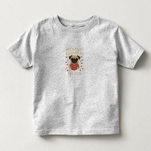 Süßes Pug-Valentinsdesign – Mein Herz gehört meine Kleinkind T-shirt