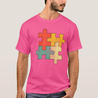 Süßes Puzzle-Teil-Design für Männer Frauen Puzzler T-Shirt