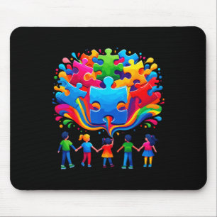Süßes Puzzle zur Förderung des Bewusstseins für Au Mousepad