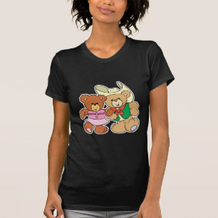 süßes quadrat-tanzendes Teddybär-Design T-Shirt