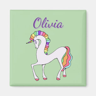 Süßes Regenbogen-Einhorn Magnet