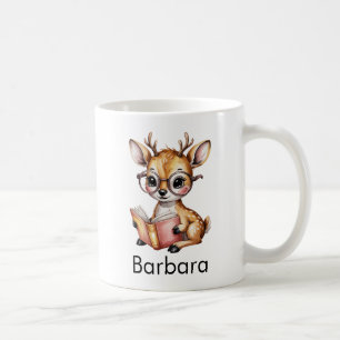 Süßes Reh liest ein Buch Custom Kaffeetasse