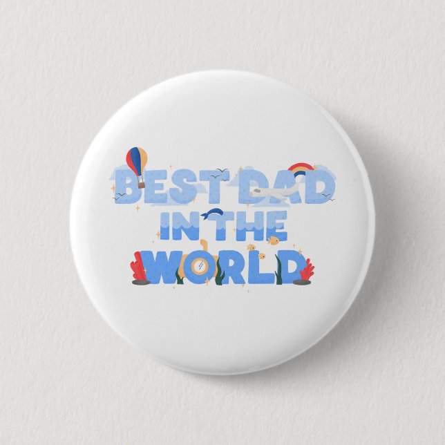 Süßes Reise-Themen-Vater  Button (Vorderseite)