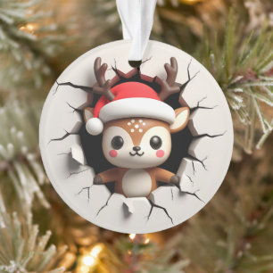Süßes Rentier-Doppel-Holiday-Ornament Ornament
