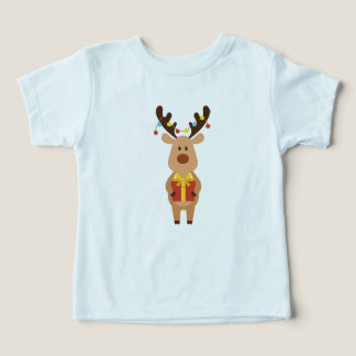 Süßes Rentier-Weihnachts-T-Shirt für Kleinkinder