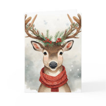 Süßes Rentier-Weihnachtskarte