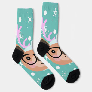 Süßes Rentier-Weihnachtsparty-Halstuch Hut Brille Socken