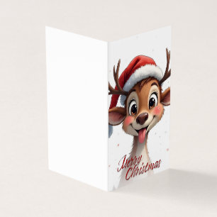 Süßes Rentier wünscht frohe Weihnachten